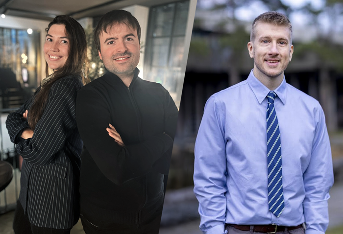 From left to right: Drs. Ekaterina Kozaeva, Manuel Nieto-Domínguez and Prof. Pablo I. Nikel.