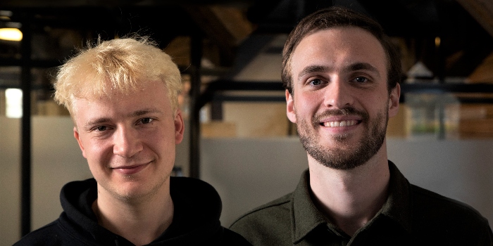 Christian Randløv Schmidt and Jon Sigvert, Student Start-up of the Year at DTU 2021