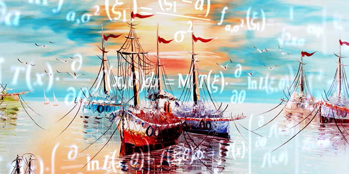 Ships and equations. Graphic design: Shutterstock and Marie-Christine Rufener