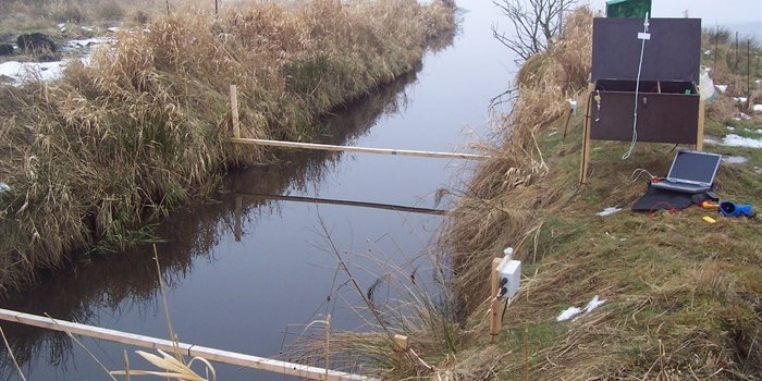 Antennas that detect pittagged fish migrating between lake and stream. Photo: Jes Dolby.